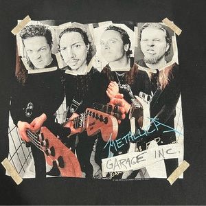 Metallica Garage Inc. Vintage 1998 Concert Tour Band Tee Shirt Giant